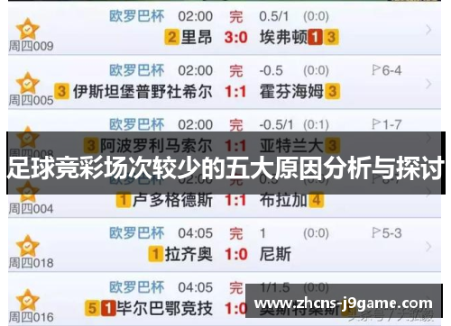 足球竞彩场次较少的五大原因分析与探讨